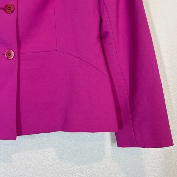 Vintage Pink Blazer Tailored Jacket Purple Office to Evening France - Picture 4 of 8